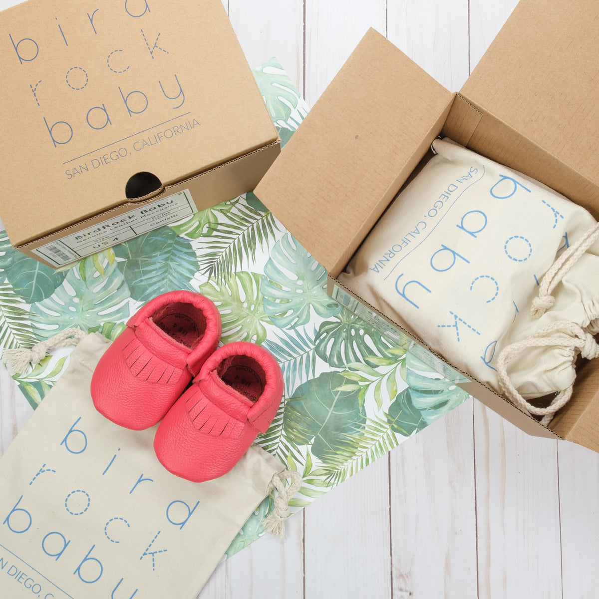 Hibiscus Baby Moccasins