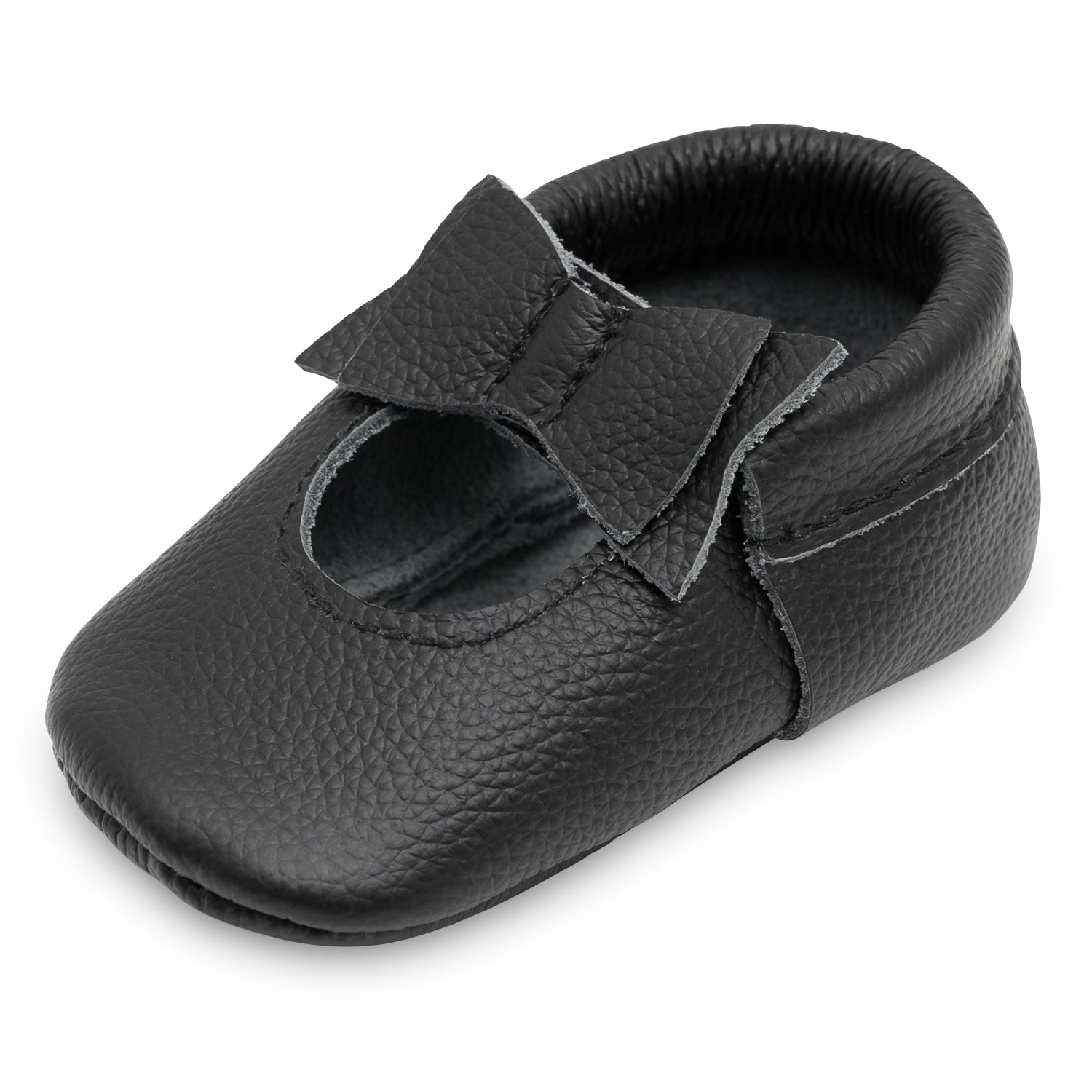 Black Bow Moccasins Genuine Leather BirdRock Baby