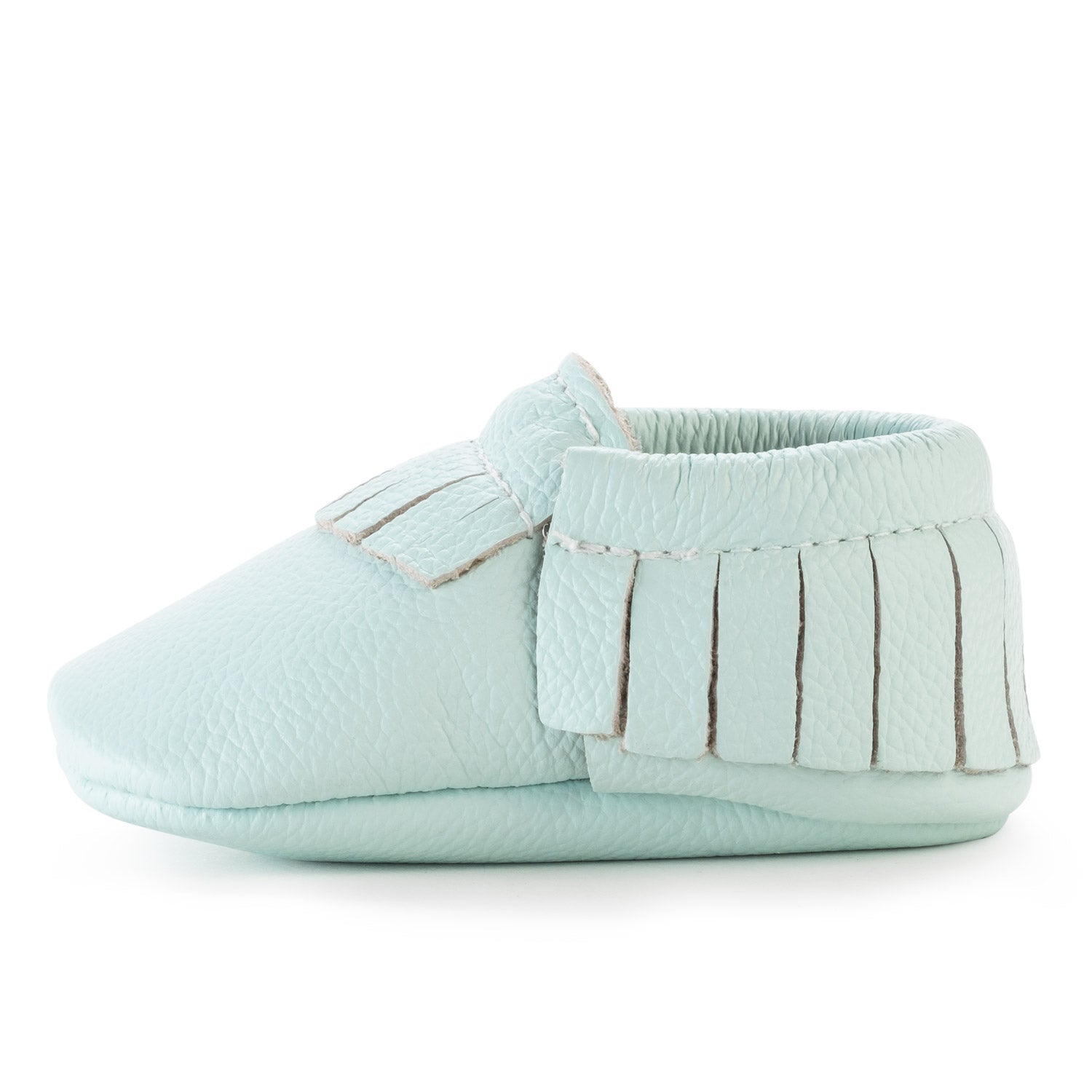 Seafoam Green Baby Moccasins