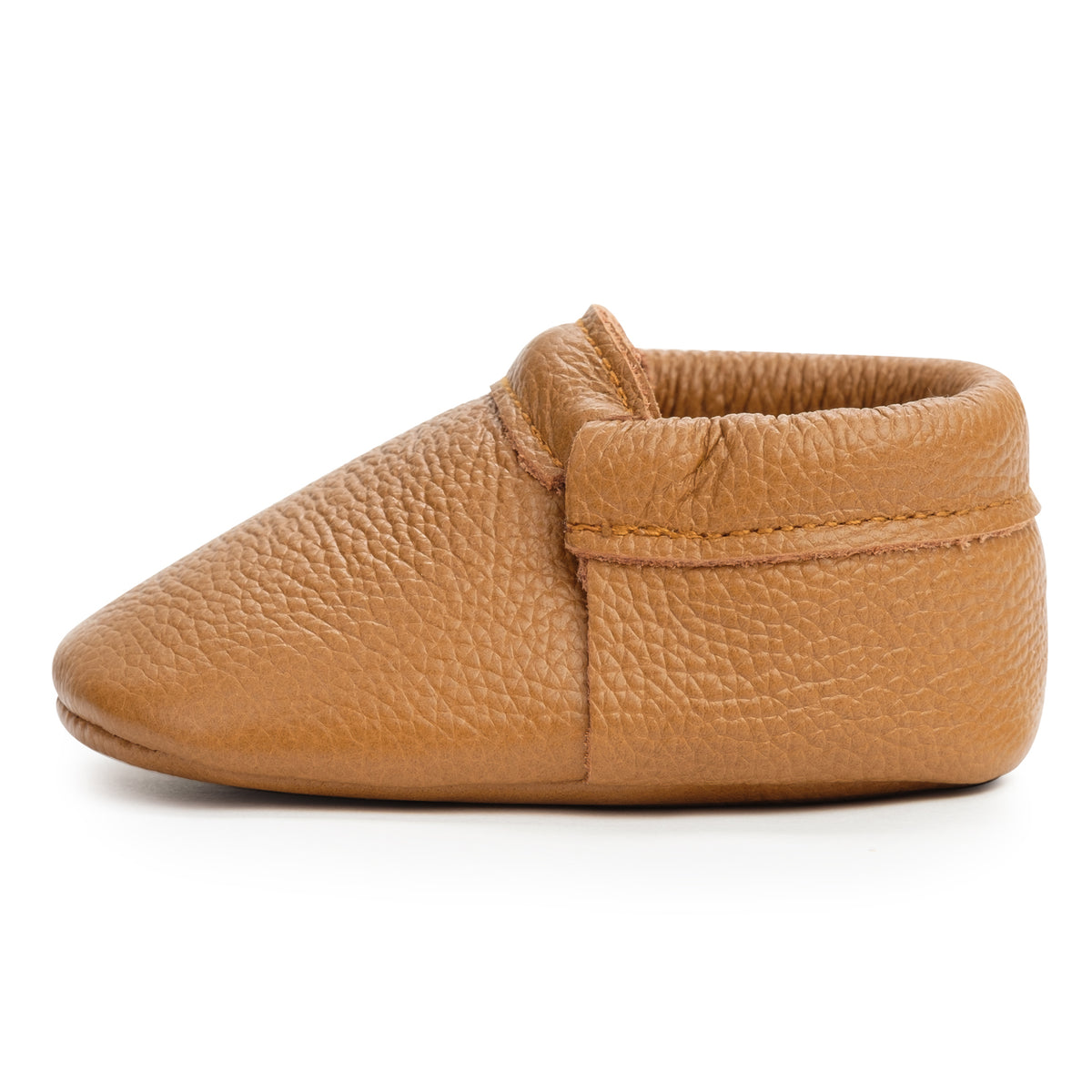 Classic Brown Fringeless Moccasins