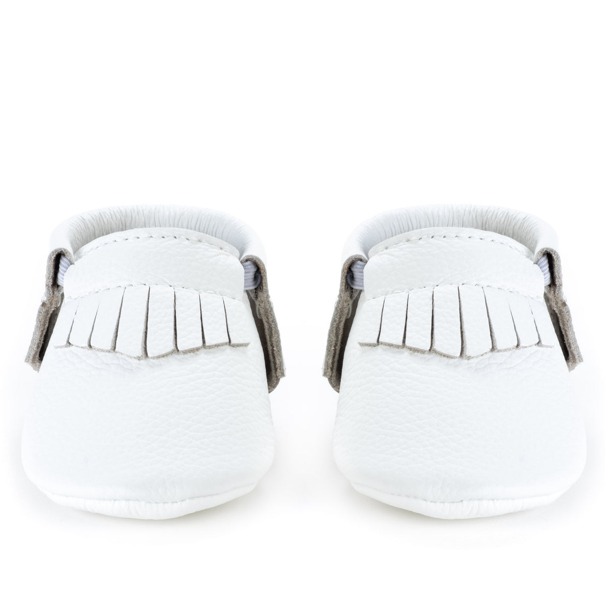 Pearl White Baby Moccasins