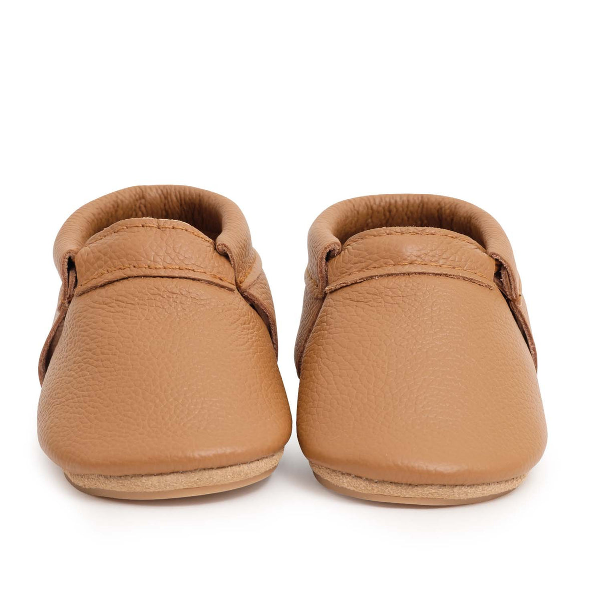 Classic Brown Hard Sole Fringeless Moccasins