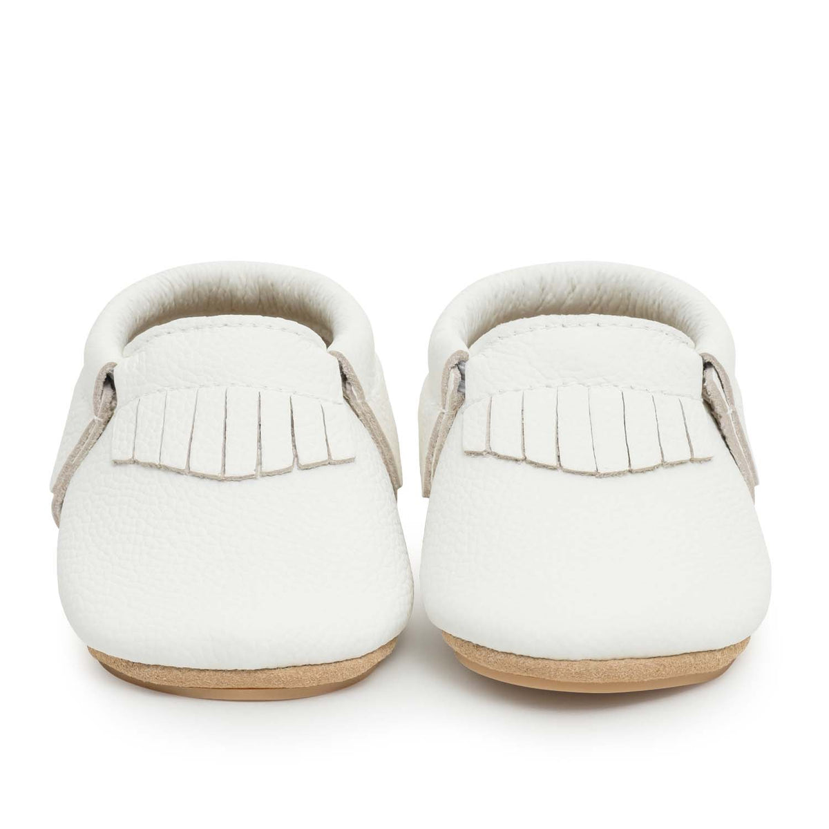 Pearl White Hard Sole Moccasins