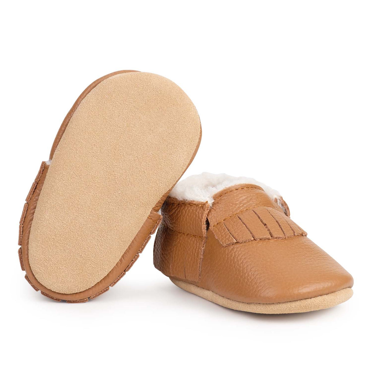 Classic Brown Sherpa Moccasins