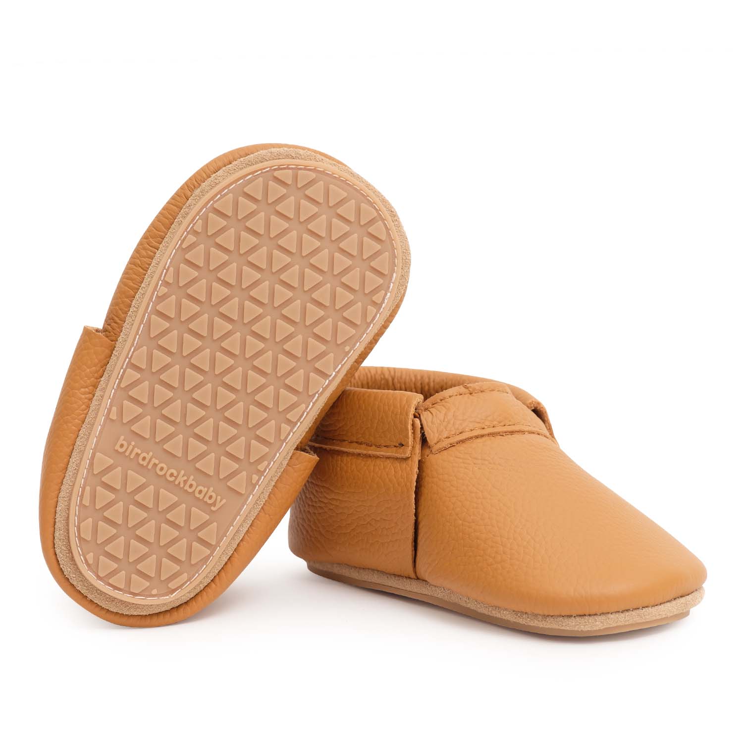 Gingersnap Hard Sole Fringeless Moccasins